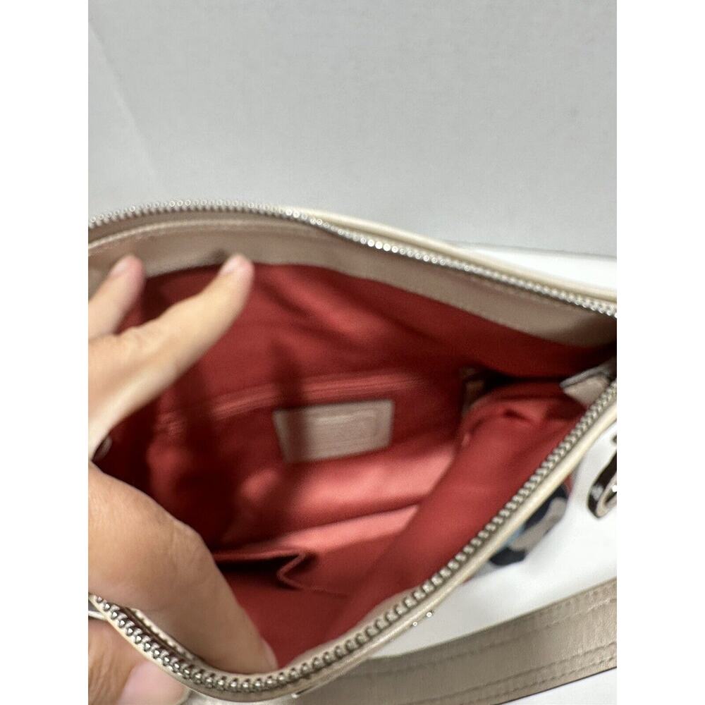 Coach Ashley Op Art‎ Satin Multi Print Handbag Purse C1376-F23930 Shoulder Bag - Picture 7 of 16